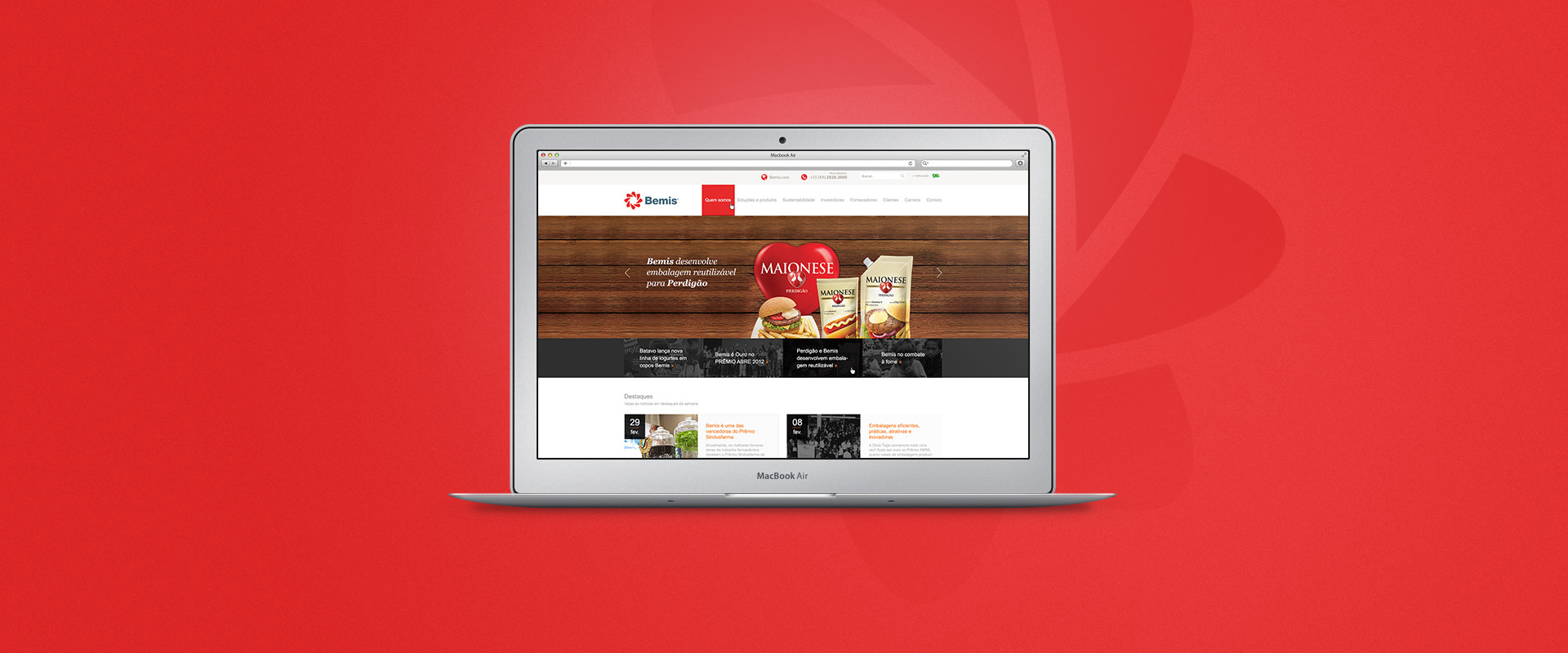 Novo site responsivo da Bemis Latin America